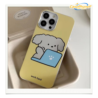 ✨ส่งของขวัญ✨เคส for iPhone 11 14 Pro Max Case for iPhone 12 13 ป้องกันการตก การป้องกัน พื้นผิวกระจก การ์ตูน หวานสวย