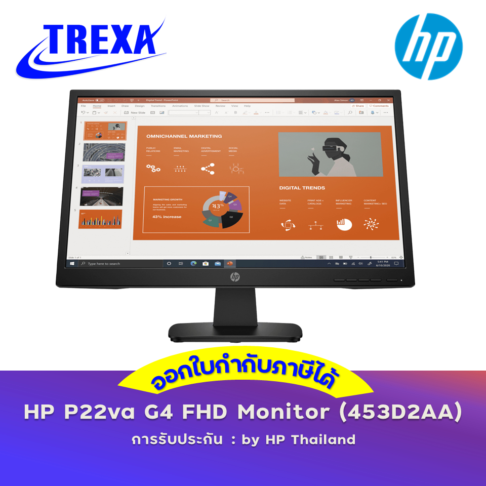 (453D2AA#AKL) Monitor “HP” ProDisplay P22va G4 FHD 1920 x 1080 21.5″