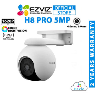 🔥โปรแรง9.9🔥⚡️กล้องวงจรปิดไร้สาย⚡️EZVIZ รุ่น H8 Pro 3K (5MP) Pan &amp; Tilt Wi-Fi Camera Smart Night Vision