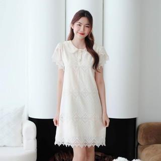 06-280 Rita White Lace Dress - 3 ไซส์