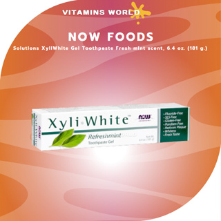 NOW Foods, Solutions XyliWhite Gel Toothpaste Fresh mint scent, 6.4 oz. (181 g.) (V.609)