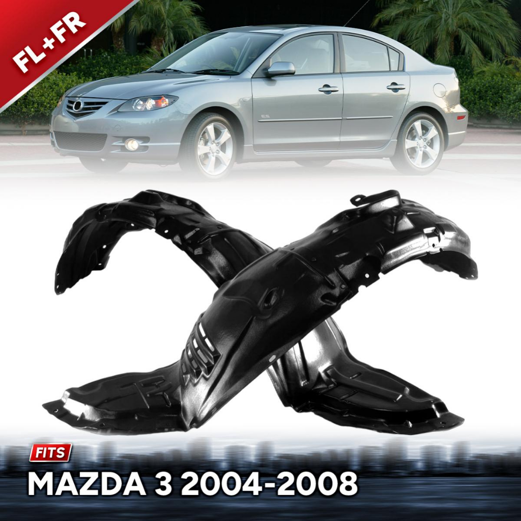 ซุ้มล้อด้านหน้า ซุ้มล้อ ซุ้มล้อพลาสติก MAZDA 3 M3 มาสด้า 3 ปี 2004 - 2008 รุ่น4ประตู ด้านหน้า