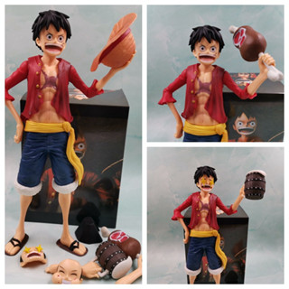 [พร้อมส่ง][ส่งจากไทย][ถ่ายจากสินค้าจริง] Luffy ลูฟี่ วันพีซ สามหน้าเปลี่ยน สามแขนเปลี่ยน