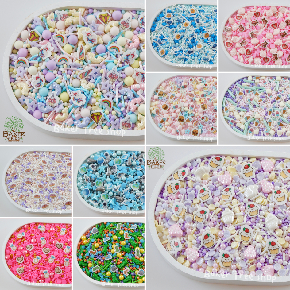 มาใหม่‼️ เม็ดมุกน้ำตาลแต่งเค้ก รหัส W สีสวย ทานได้ มีหลายแบบ เม็ดมุกน้ำตาล ดอกไม้น้ำตาล Sugar sprink