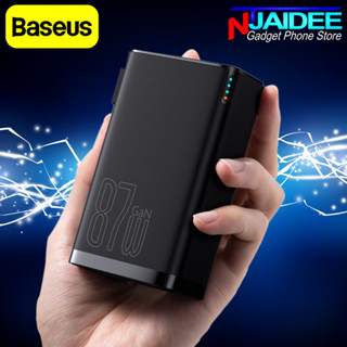 หัวชาร์จ Power Bank 10000 Mah 87W  Baseus Power Station 4 Hybrid GaN Power Bank Adapter