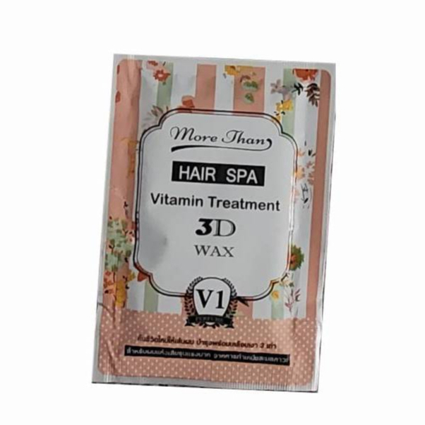 More Than Hair Vitamin Treatment 3D Wax (กล่องฟ้า*\ส้ม) มอร์แดน แฮร์สปา วิตามิน ทรีทเม้นท์ แวกซ์ ผมแห้งเสีย 1กล่อง 24ซอง