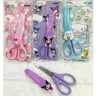 กรรไกรขนาดเล็ก ✂️ ลาย Sanrio พร้อมกับกับปลอกเก็บ แบบพกพา เครื่องใช้สำนักงานและโรงเรียน