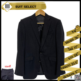 สูท Suit Select สีดำลายริ้ว ไซส์ Y4