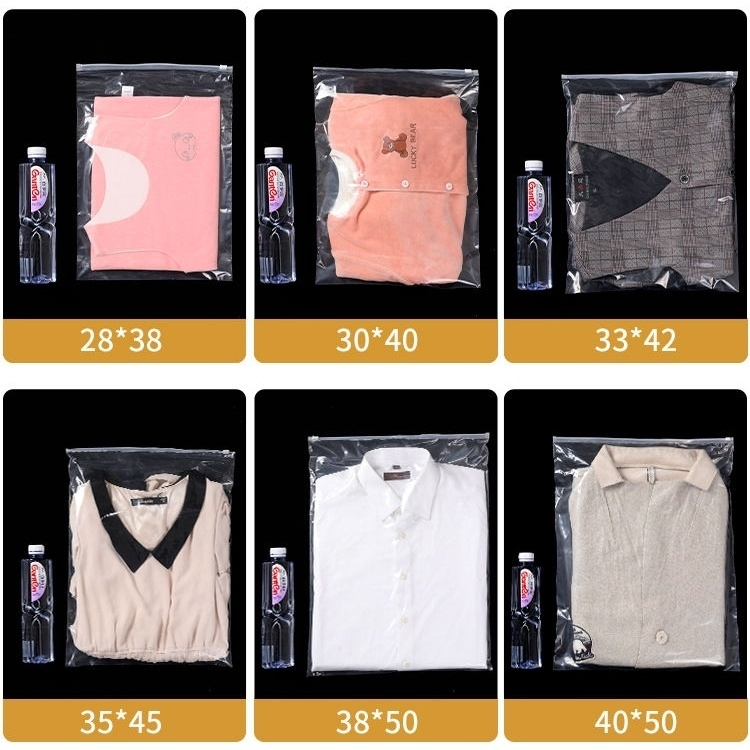 ถุงเก็บเสื้อผ้าแบบใส มีแถบปิดล็อคเก็บของ จำนวน50ใบ รูปที่ 5