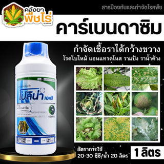 🌽 โปลิน่าเอสซี ตรากระทิงคู่ (คาร์เบนดาซิน50%) 1ลิตร กาบใบแห้ง โรคใบไหม้