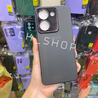 เคสกำมะหยี่สีพื้น ขอบโครเมียม✨สำหรับรุ่น ViVO V27 5G/V27Pro 📮พร้อมส่งในไทย🚚🚛🚲