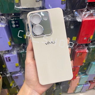 เคสกำมะหยี่สีพื้น ขอบโครเมียม✨สำหรับรุ่น Realme C53/C55📮พร้อมส่งในไทย🚚🚛🚲