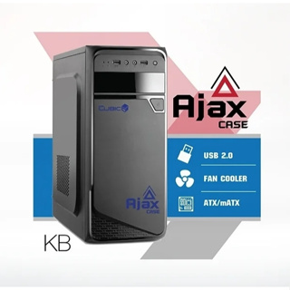 เคสคอมพิวเตอร์ CUBIC AJAX Black , Blue