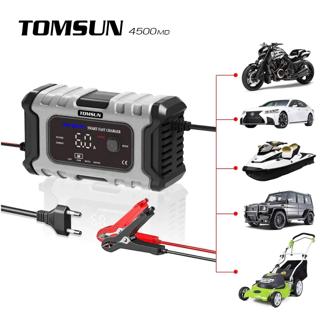 TOMSUN เครื่องชาร์จรถยนต์ ฟื้นฟูและซ่อมแซมแบตเตอรี่ รองรับแบตลิเธียม thumbnail 8