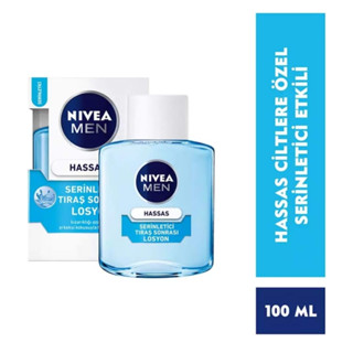 NIVEA Men Sensitive Cooling After Shave Balm 100 ml, Sensitive Skin, สูตรปราศจากแอลกอฮอล์, ซึมซาบเร็ว