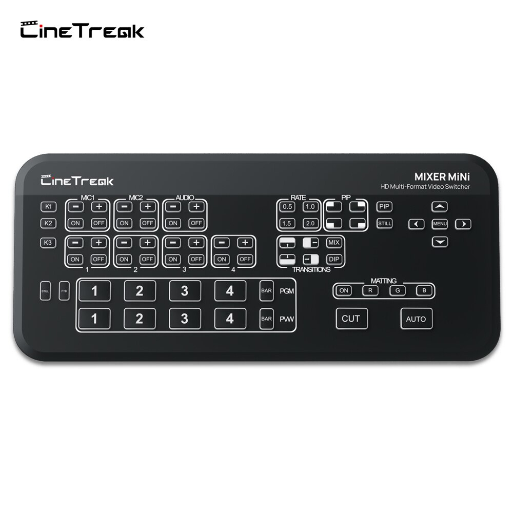Cinetreak Mixer Mini Multi-Format Video Mixer Switcher 4 HDMI Inputs with USB 3.0 Video Capture PIP 