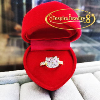 Inspire Jewelry ,แหวนฝังเพชรCZ เรียงแถวเดียว งานจิวเวลลี่ งานแฟชั่นอินเทรน