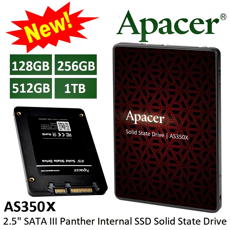 🔥ขายดีมาก🔥128GB / 256GB / 512GB / 1TB SSD (เอสเอสดี) APACER AS350X 3D NAND SATA III 6Gb/s ประกัน 3 ปี