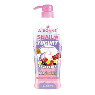 A Bonne A Bonne Snail Yogurt Whitening Lotion โลชั่น 400ml