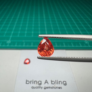 พลอยส้ม 2.27 ct/ 2pcs (siam orange sapphire) พลอยไทย เผาเก่า สีส้มสดสวยมากๆ พลอยคู่ ขนาดเท่ากัน หายากมากๆ