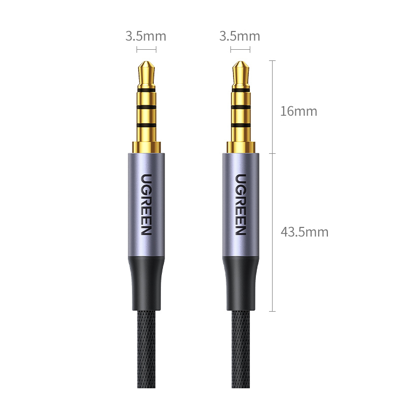 UGREEN รุ่น AV183 สายสัญญาณเสียง Aux 3.5mm to 3.5mm 4-pole Audio Cable สายถัก