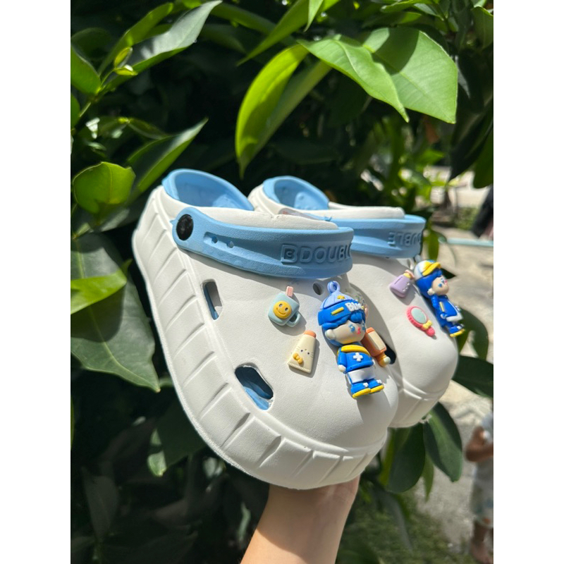💦พร้อมส่ง💦รองเท้าหัวโตพื้นทูโทน ลายการ์ตูนน่ารักๆ พื้นหนา 7 ซม. พื้น 2 ชั้น สูงมากก นุ่ม เบา แนวเกาหลี ใส่สบาย รุ่น 3112