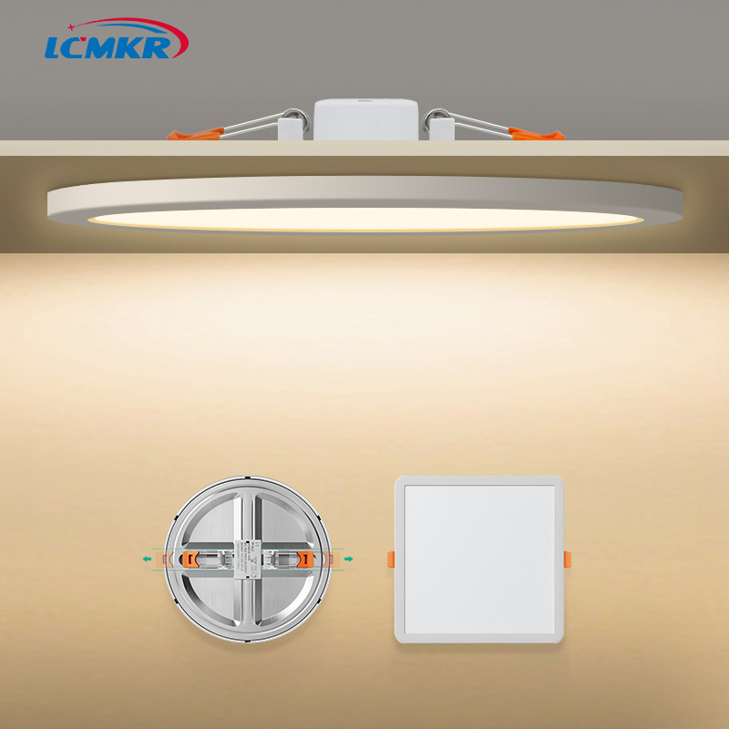 LCMKR LED ดาวไลท์ แบบบาง โคมไฟเพดาน 6W8W15W20W ดาวน์ไลท์กลม ดาวน์ไลท์สแควร์ Downlights โคมไฟดาวน์ไล