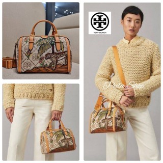 TORY BURCH T MONOGRAM JACQUARD EMBROIDERED DUFFLE 007