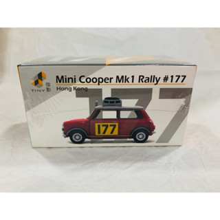 Tiny Die-Cast Model 1963 Morris Mini Cooper MK1 Rally 177 Red Hood Op