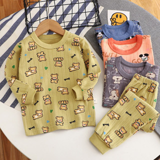 🌈 New collection  ) ชุดนอนแขนยาว ขาวยาว งานเนื้อผ้าร่อง ระบายอากาศได้ดี