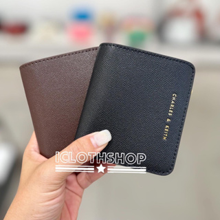 CHARLES &amp; KEITH :  Zip Around Card Holder  Item No. CK6-50770356-4 size.XXS กระเป๋าสตางค์ใบสั้น