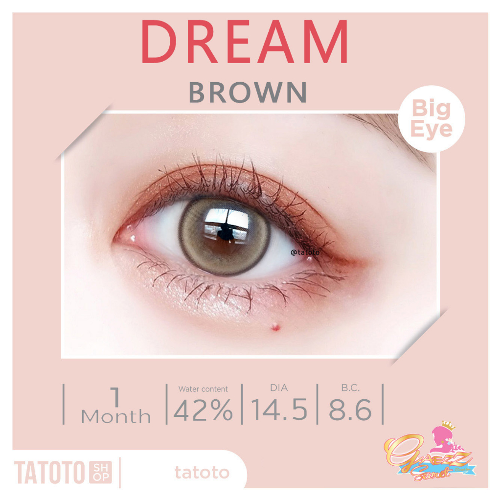 คอนแทคเลนส์สี ใส่สบาย ไม่แสบตา │ อย.ไทย │ ส่งจากไทย │รุ่นDream Brown