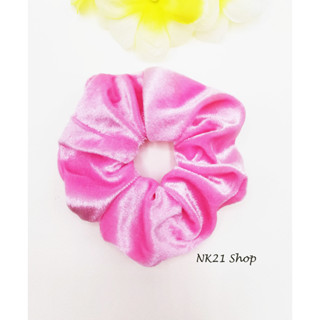 NK21 โดนัทรัดผม หนังยางรัดผม สีชมพู Scrunchies,Scrunchies,Scrunchy,Hair accessories,Elastic hair tie