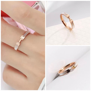 lovely ring stanless steel | 💫พร้อมส่งจากไทย🚩 แหวนHงานน่ารักมากสแตนเลส ไม่ลอกไม่ดำ งานสวยน่ารัก