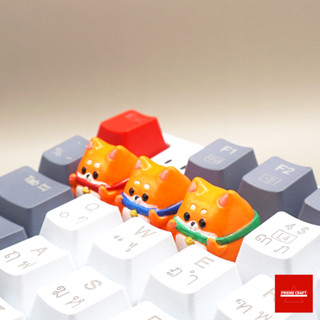 Keycaps คีย์แคป น้องหมา Shiba งาน Handmade Keycap