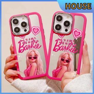 🚚เตรียมการจัดส่ง🚀เคสไอโฟน case for iphone 11 12 ตุ๊กตาบาร์บี้กับเชือก เคส 14 13 12 11 pro max กระจกเงา วัสดุทีพียู