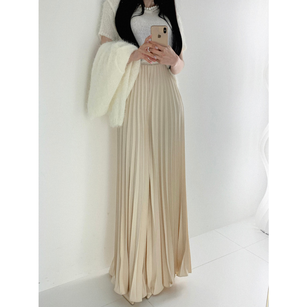 CHAWY Pleated pants C4098 กางเกงอัดพลีท กางเกงขายาวทำงาน มีทั้งหมด 4 สี