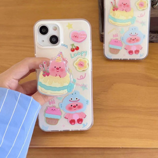 ✨สไตล์ใหม่✨เคสไอโฟน 14 Pro Max เคส for 11 12 13 Pro Max loopy การ์ตูน griptok เคสพกพาสะดวก iPhone 13 Case เคสกันกระแทก