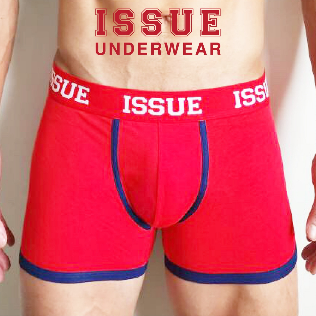 Exclusive ISSUE UNDERWEAR  Trunk Fashion กางเกงชั้นในชาย แฟชั่น สีแดง