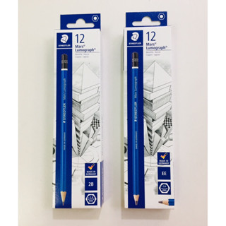 ดินสอไม้ STAEDTLER 2B/EE  ด้ามนำ้เงิน(บรรจุกล่อง12แท่ง)