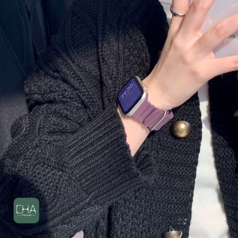 uT ยาง สีใหม่ สายนาฬิกา smart Watch11 10 9 8 ultra 7 6 5 4 3 2 1  Size 40/41/42mm 44/45/49mm strap smart watch สายiWatch ราคา ถูกที่สุด ดีลบีเคเค แกลเลอรีภาพที่ 4