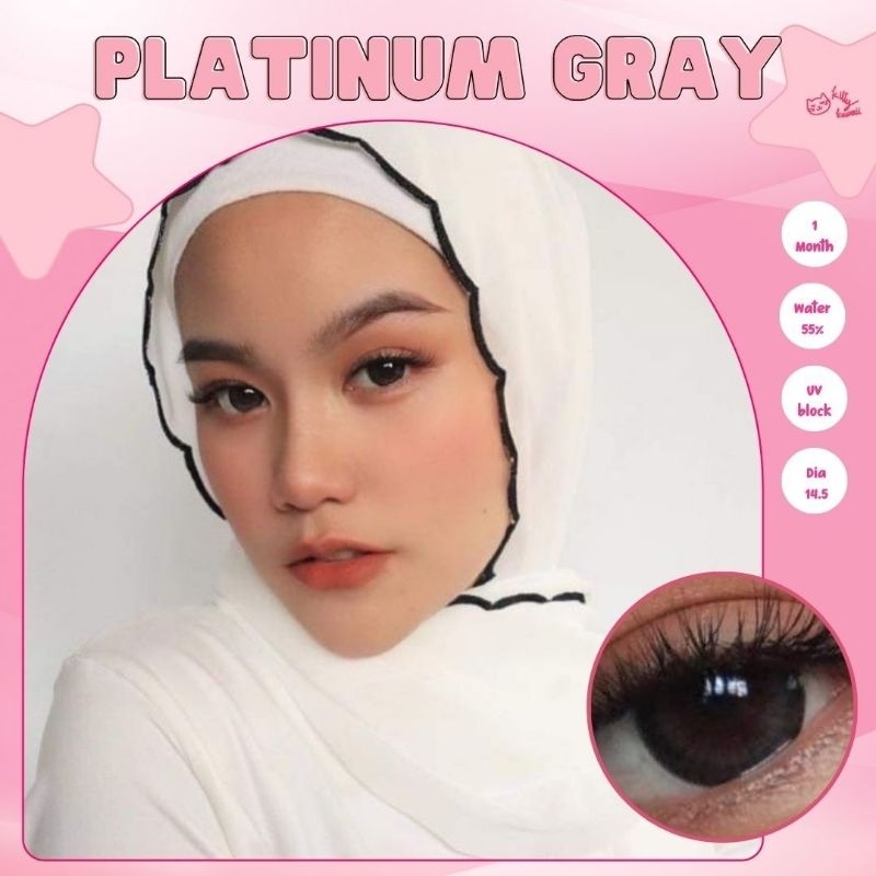 คอนแทคเลนส์ รุ่น Platinum สีเทา/ตาล Gray/Brown มีค่าสายตา (0.00)-(-7.00) - รูปที่ 2