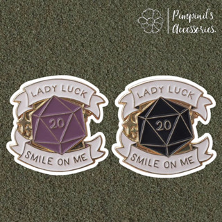 ʕ •ᴥ•ʔ ✿ พร้อมส่ง : เข็มกลัดเซ็ท “LADY LUCK SMILE ON ME” | “LADY LUCK SMILE ON ME” Enamel Brooch Pin Set.