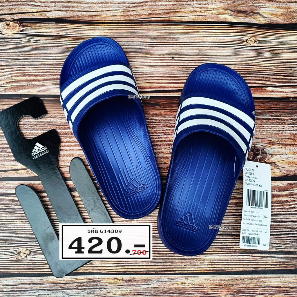 รองเท้าแตะอดิดาส ของแท้ 100% ADIDAS Unisex Duramo Slides รหัส G14309