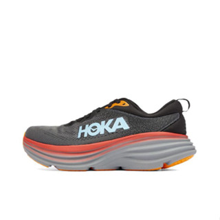 HOKA ONE ONE Bondi 8 Grayish blue gentleman Woman ของแท้ 100 % style รองเท้าแตะ