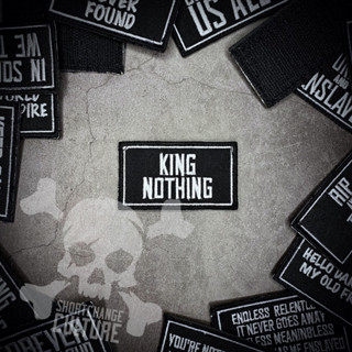 ตัวรีดติดเสื้อ ตัวรีดลายปัก King Nothing ออกแบบเอง ShortChange Culture - 7cm(L) x 4cm(W)