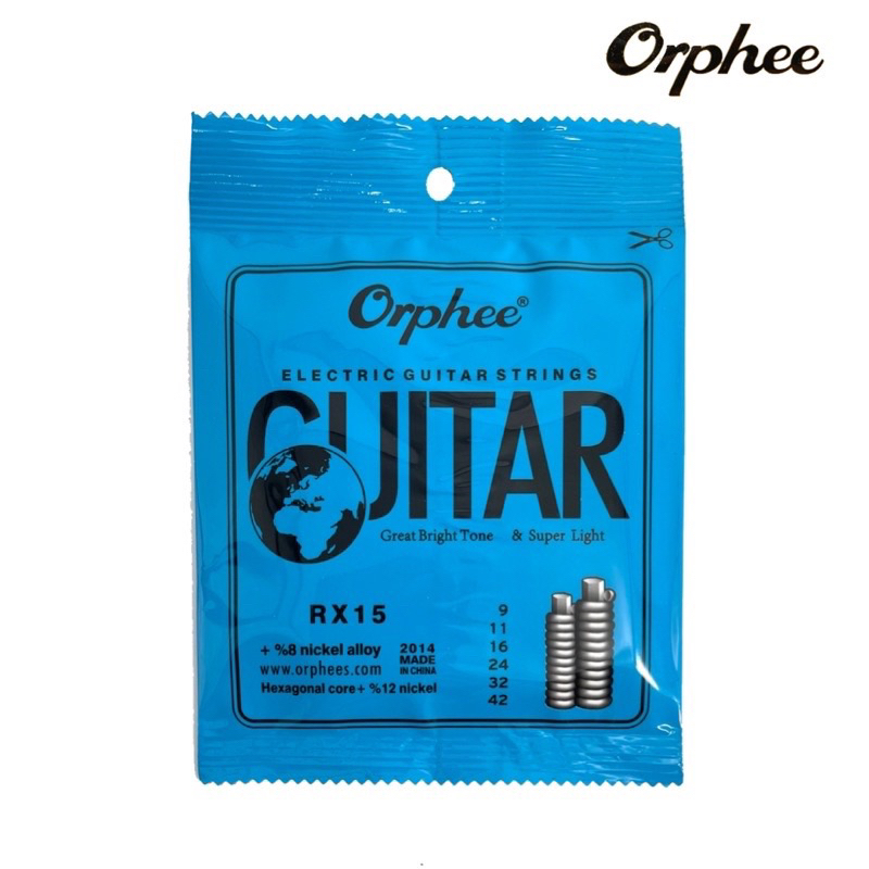 🔥สายกีต้าร์ไฟฟ้า🔥สายกีต้าร์โปร่ง Orphee สายเคลือบกันสนิมของแท้ 100%🎸 แถมฟรีปิ๊กกีต้าร์ Alice 🎊