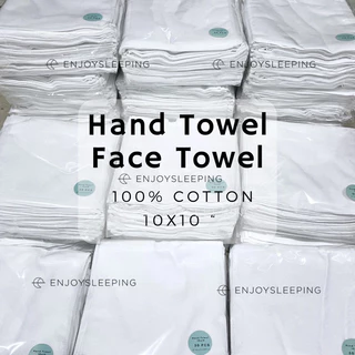 ผ้าเย็น ผ้าขนหนู cold towel face towel ผ้าเช็ดมือ ขนาด 10 x 10 นิ้ว คอตตอน 100% ผ้าร้อน ผ้าwelcome