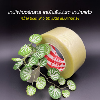 เทปไฟเบอร์กลาส เทปใยสัปปะรด เทปใยแก้ว ขนาด กว้าง 5cm ยาว 50 เมตร แบบแถบตรง