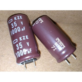 2ชิ้น 1000UF35V 12.5*25 35V1000UF Japan Black King Kong Capacitor 35V 1000UF KZE High Frequency